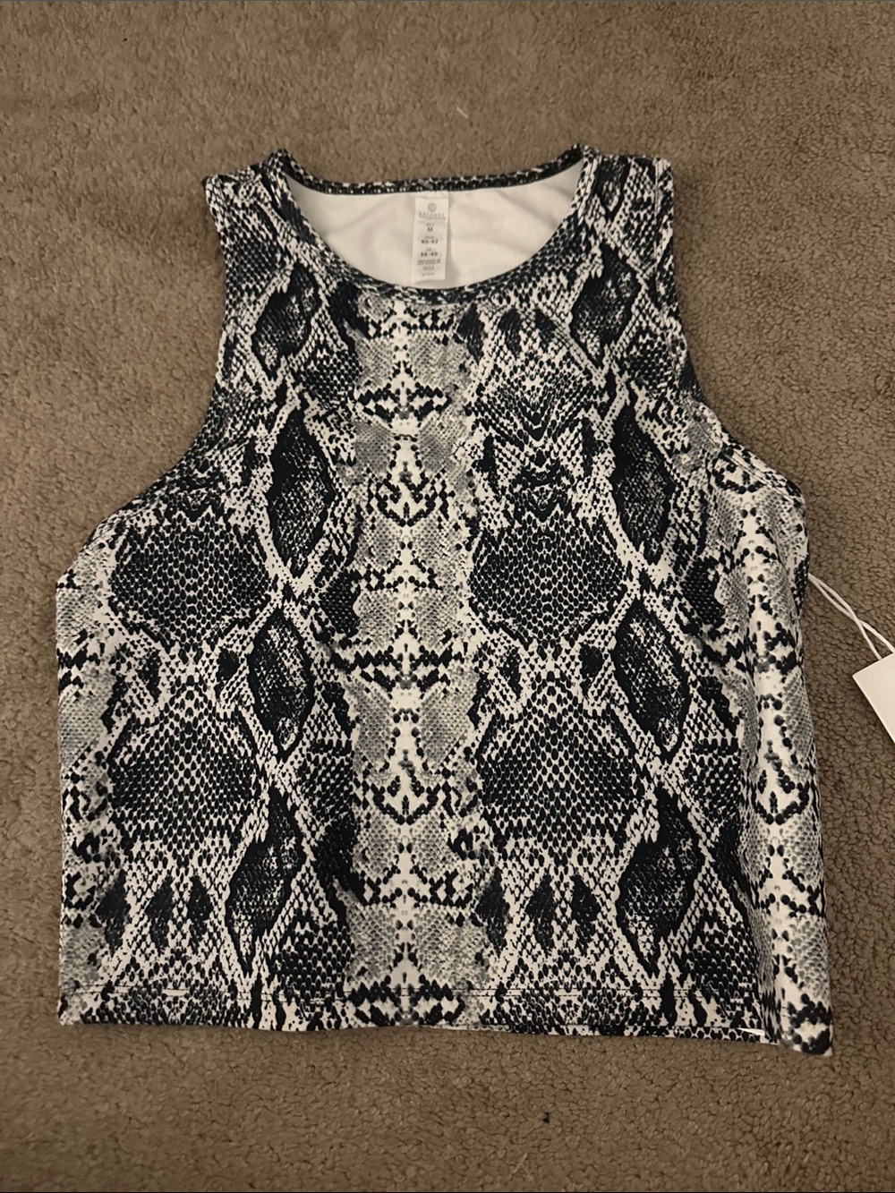 Balance Collection Black & White Snake Print Tank